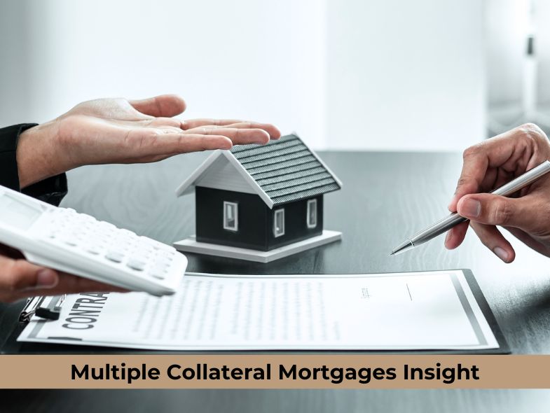 A mortgage lender and a client talking about multiple mortgage collateral.